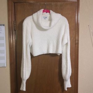 White Long Sleeve Crop Top